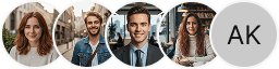 Multiple investor profile avatars on Reckonarity trading review block